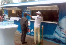 Hôpital de référence de Bacongo: ouverture d’un shop d’eau minérale Globaline