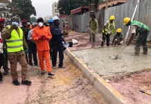 Journée nationale de salubrité publique: Juste-Désiré Mondélé était dans le contrôle des chantiers
